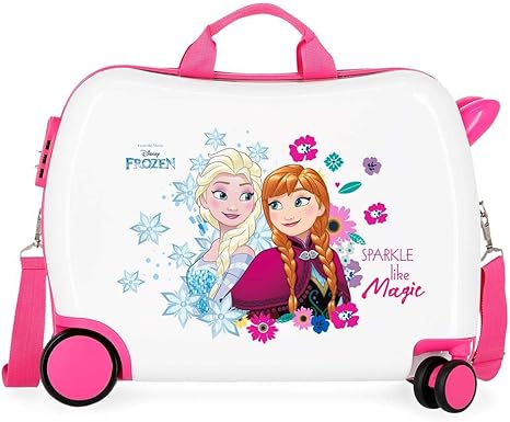 frozen suitcase on wheels