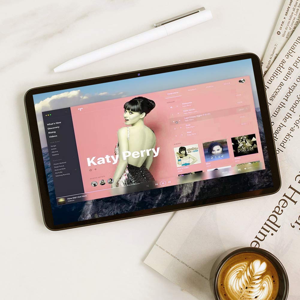 Dragon Touch K10 Tablet Android 8.1, Tablet con processore quad-core da 16 GB con lo schermo IPS HD, Famiglia Tab con micro HDMI, GPS, FM, WiFi 5G, Corpo in Metallo(Nero)