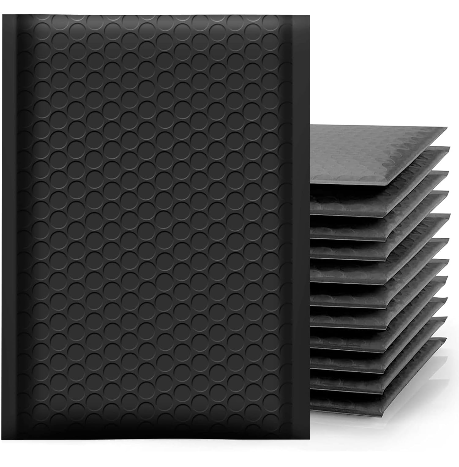 NaXew Padded Envelopes A6, with Easy Peel & Seal Poly Bubble Mailer Bags Postal Wrap Envelope Cushioned Protective Packaging 100 x 165 (Black A6, 10pcs)