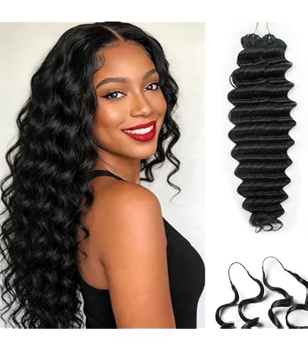 Amazon.com : Deep Wave Crochet Human Hair for Miracle Knots Pre