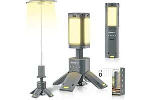 SakerPlus Portable Camping Light, 14000mAh Telescopic Camping Lantern with Rechargeable Power Supply, Dimmable Magnetic Tent Lamps 6000 Lumen Outdoor Work Lights for Hiking,Camping,Home Emergency