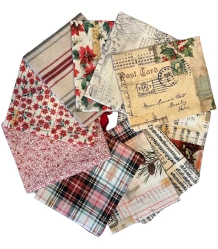 10 Fat Quarter Bundle - Tim Holtz Eclectic Elements Cotton Fabric Assortment For Quilting