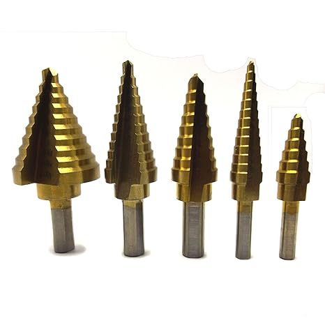 Generic 12mm : 1Pcs Step Drill Bit Titanium Coated High Speed Steel 1/4--1-3/8" Core Drilling For Woodworking Tool High Quty
