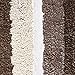 mDesign Soft Microfiber Polyester Spa Rugs for Bathroom Vanity, Tub/Shower - Water Absorbent, Machine Washable - Plush Non-Slip Rectangular Accent Rug Mat - Striped Design, Set of 3 Sizes - Brown
