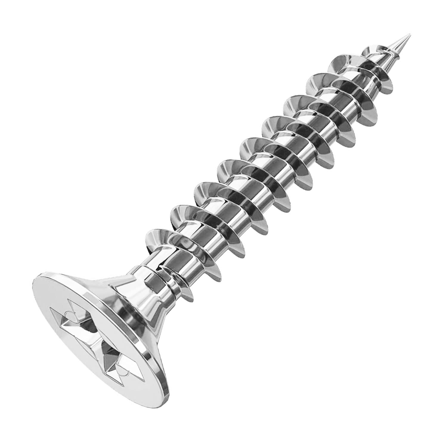 M3 Flat Head Wood Screws, Stainless Steel Countersunk Head Cross Wood Screws 3*25mm, Suitable For Indoor And Outdoor, Repairing Furniture, Carpentry And DIY, 120 Pieces Contains 20pcs M6 Screw Anchors