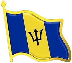 Barbados Flag Lapel Pin - Enamel Metal National