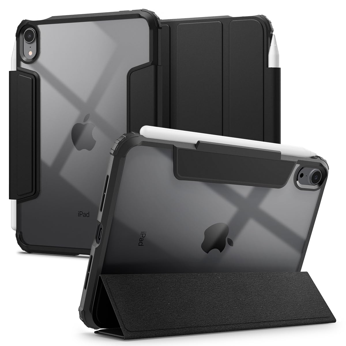 Spigen Ultra Hybrid Pro Compatible with iPad Mini 7 (2024) / iPad Mini 6 Case (2021) 8.3 inch cover - Black