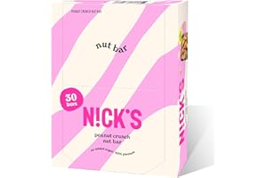 N!CK'S NICK'S Peanut Chocolate Snack Bar, Keto Nut Snack for Sports, Hiking, Gaming, Outdoor Activities, 1G sugar, 3G net carbs, healthy snack, (pack of 30)