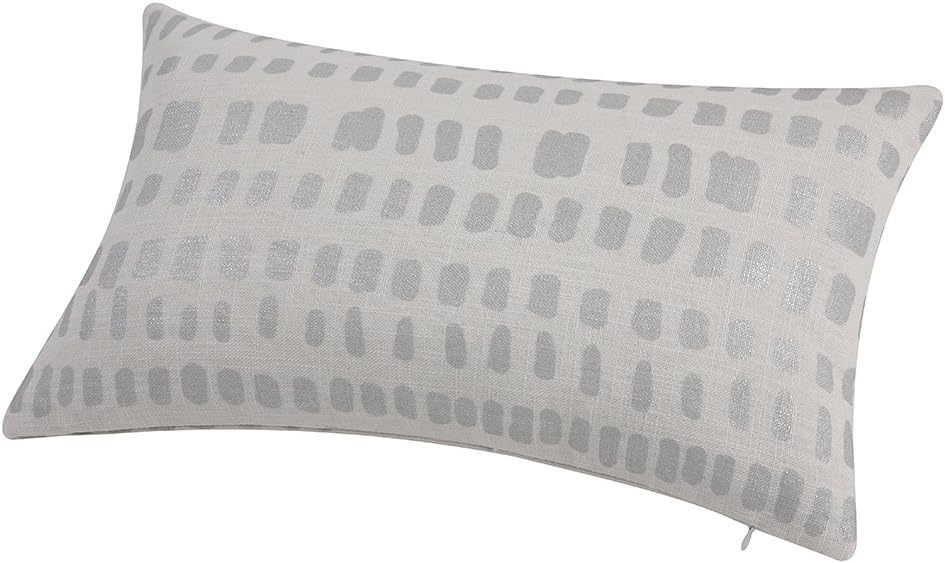 Amazon Com Aitliving Metallic Silver Foil Print Throw Pillow