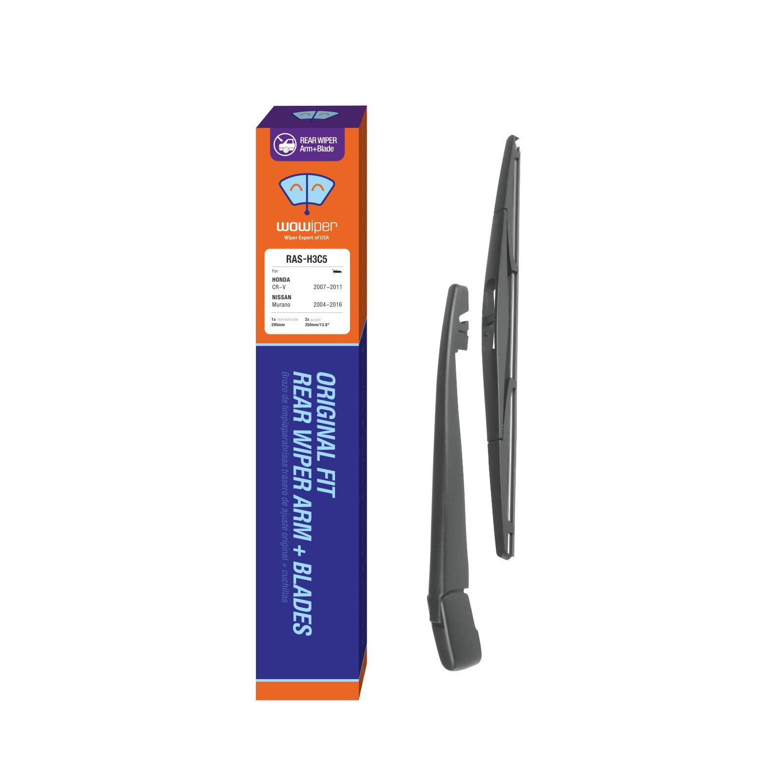 WOWIPER Rear Windshield Wiper Arm with Blades for