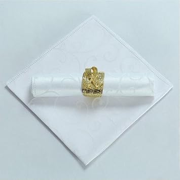 Liuyu Kitchen Home Hotel Restaurant Jacquard Bouche Tissu Pliage Fleurs Serviette Tissu Essuyer La Coupe 48 48 Cm Couleur Blanc Taille 30 Pcs Set Amazon Fr Cuisine Maison