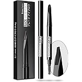 MAVENI Browcharm Microblading Eyebrow Pencil for Women,0.1mm Ultra-Fine Mechanical Pencil,Makeup Brow Definer Waterproof,Draws Tiny Brow Hairs and Fills in Sparse Areas and Gaps (01 Black)
