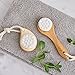 Huluwa Facial Cleansing Brush, Deep Gentle Exfoliation Face Brush with Natural Wood Handle, Soft and Effective Cleaning Facial Skin Care Tool, White