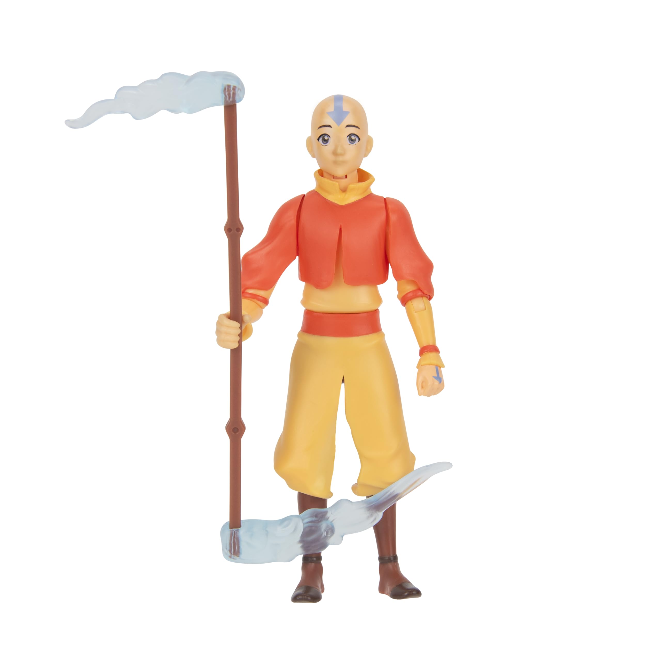 Jazwares Avatar: The Last Airbender Aang (Book One) - 4.5-Inch Scale Figure with Staff, Air Effects, and