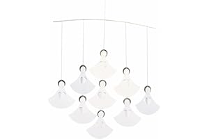 FLENSTED MOBILES Angel Chorus (9 Angels) Hanging Mobile - 14 Inches - High Quality - Handmade in Denmark by Flensted