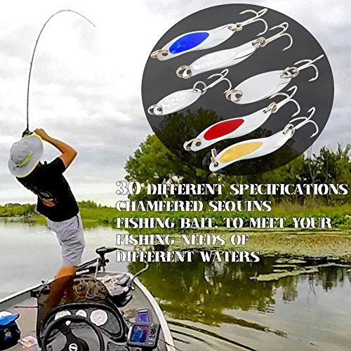 Sougayilang Fishing Spoons Lure, Casting Fishing Lures Blade Baits