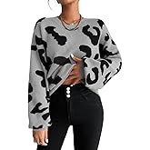 SISKIN Women's Off The Shoulder Color Block Pullover Crew Neck Knit Sweaters Cute Cozy Knitted Sweater for Winter
