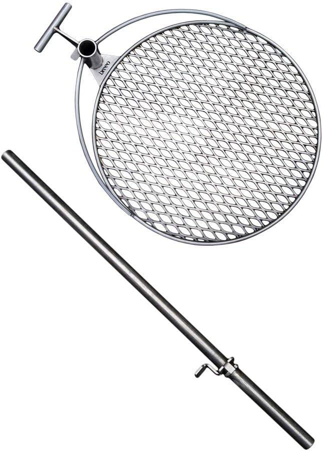 Double Flame Stainless Steel Grill Accessory for 19" Smokeless Fire Pit by BREEO| Made in America