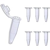 Labfuhxo 1.5mL Microcentrifuge Tubes with Safe Lock Snap Cap [500 Items/1 Pack] 1.5 mL Safety Lock Centrifuge Tubes with Flip Cap, Clear Graduation, Polypropylene, Plastic Lab Snap Tubes