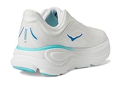 Hoka Men's Bondi 9 Sneaker, White Blue, 14
