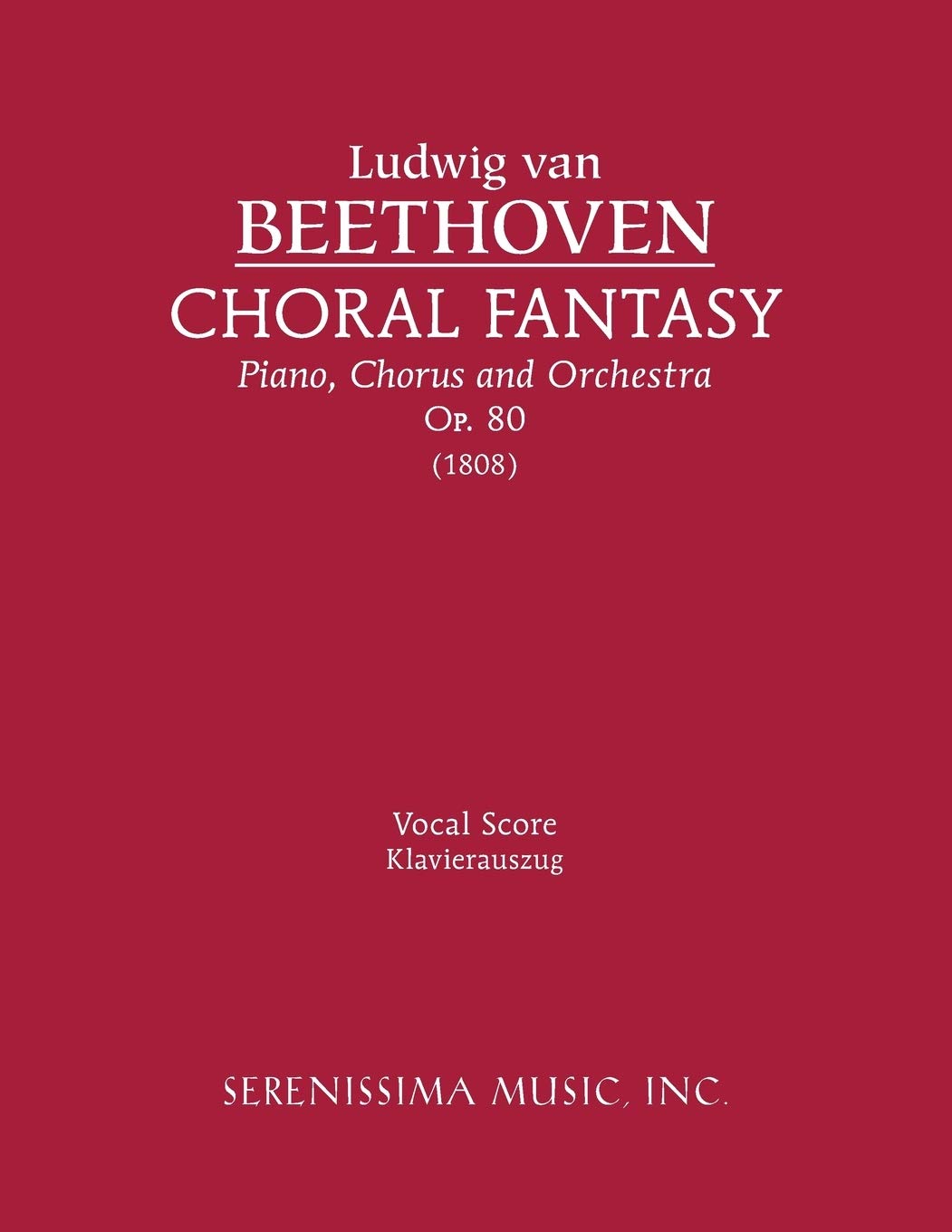 Choral Fantasy, Op.80: Vocal score