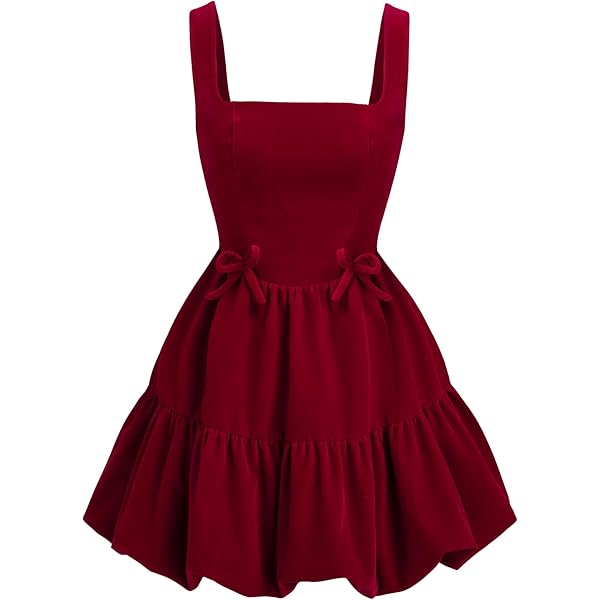strapless open back dress Carabella | Red High-Neck Short-Sleeve Mini Dress main image 1