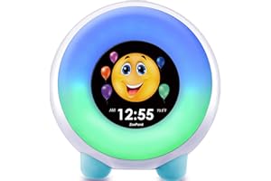 ZOOPOND - OK to Wake Kids Alarm Clock with Full-Color Mobile Display, Kids Night Light, Sound Machine, Girls Bedrooms, Easy App Setting, Teach Your Kids to Wake Up On Their Own and Sleep Longer ZBT6B