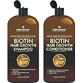 First Botany, Biotin Hair Growth Shampoo Conditioner Anti Hair Loss Thickening formula Collagen & Stem Cell For Hair Regrowth Anti Thinning Sulfate Free For Men Women Anti Dandruff Treatment 16 oz x2