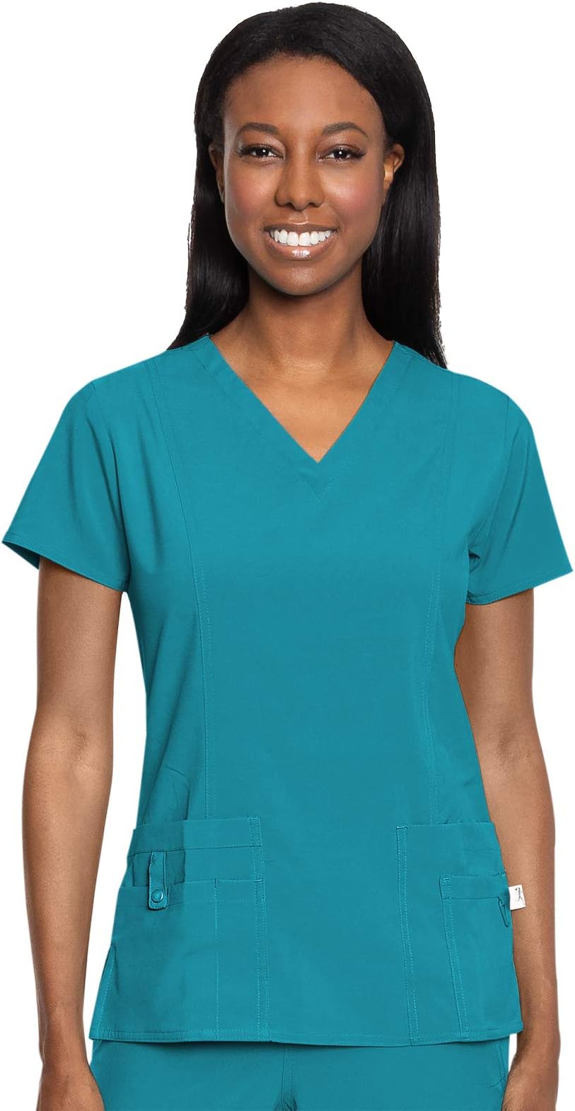 Activate V-Neck Princess Seam Top for Women, Sky Blue, X-Large