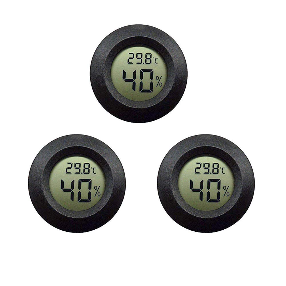 Thlevel 3Pack Hygrometer Thermometer Digital LCD Monitor Humidity