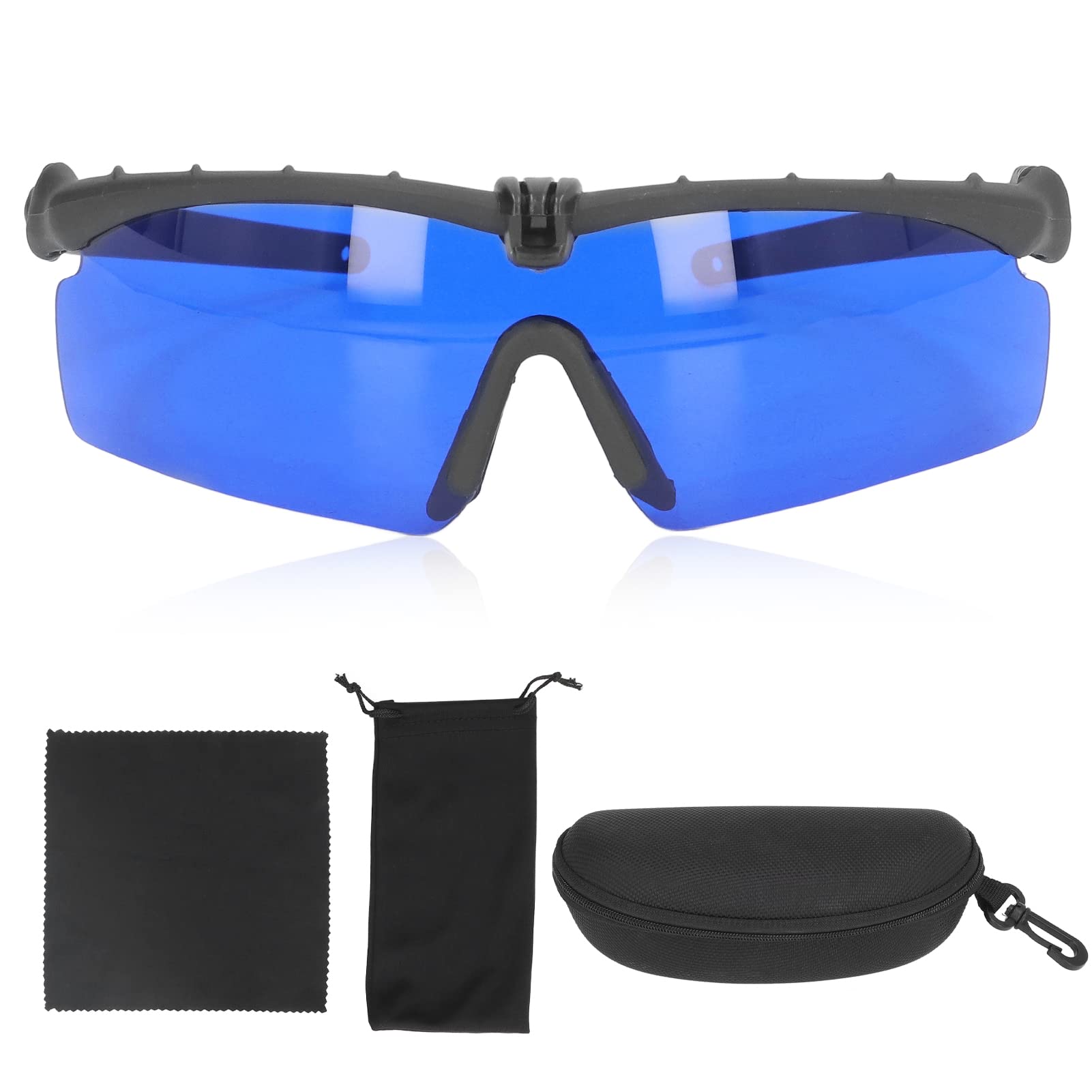 VBESTLIFE Ball Finder Glasses,Ball Finding Glasses Polarized UV Proof Sun Grass Filter Sports Sunglasses for Cycling Fishing(black)