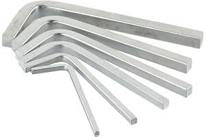 Square Key Wrench Set, 6Pcs L Shape Square Head Wrenches, Chromium Vanadium Steel, Tighten Square Screws