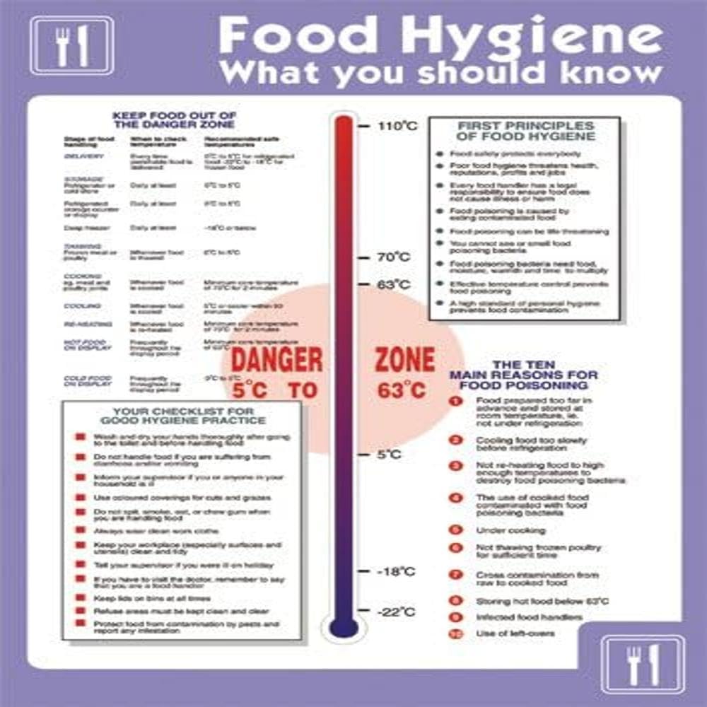 Seco Food Hygiene - What You Should Know Poster, A2 (420mm x 594mm) - Self Adhesive Vinyl