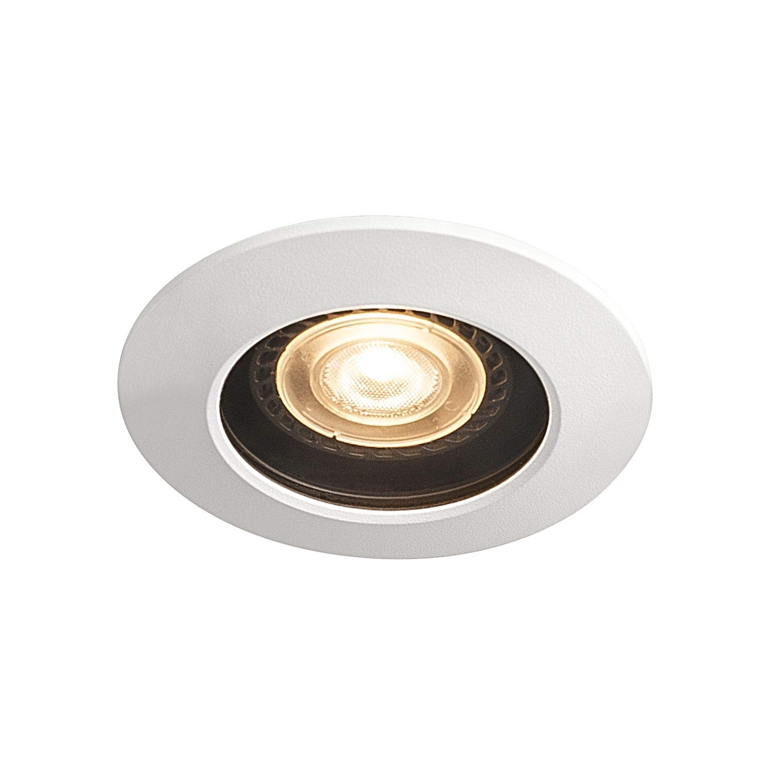 SLV VARU QPAR51 DL recessed Ceiling Light/Lighting for Walls, Paths, entrances, LED Spotlight Outdoor, recessed Light Outdoor, Garden lamp, Ceiling Spotlight / GU10 IP20/IP65 5W White