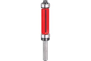 Freud 1/2" Top & Bottom Bearing Flush Trim Router Bit with Tico Hi-Density Carbide for Maximum Performance - Ideal for Template Work & Laminate Routing, 1/2" Diameter, 1/4" Shank, 2 Cutters - 50-501