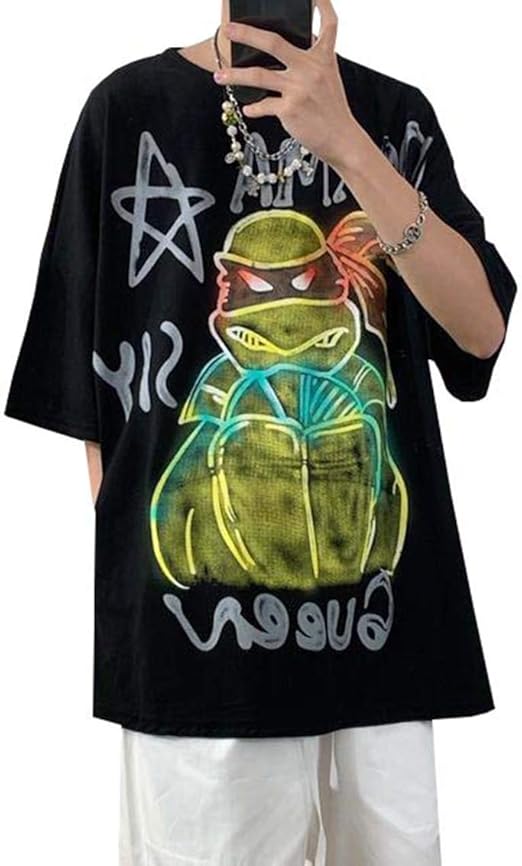 Amazon Mlboss Tシャツ メンズ 半袖 クルーネック カットソー ストリート系 ファッション トップス原宿系 夏服 黒tシャツ Tシャツ カットソー 通販