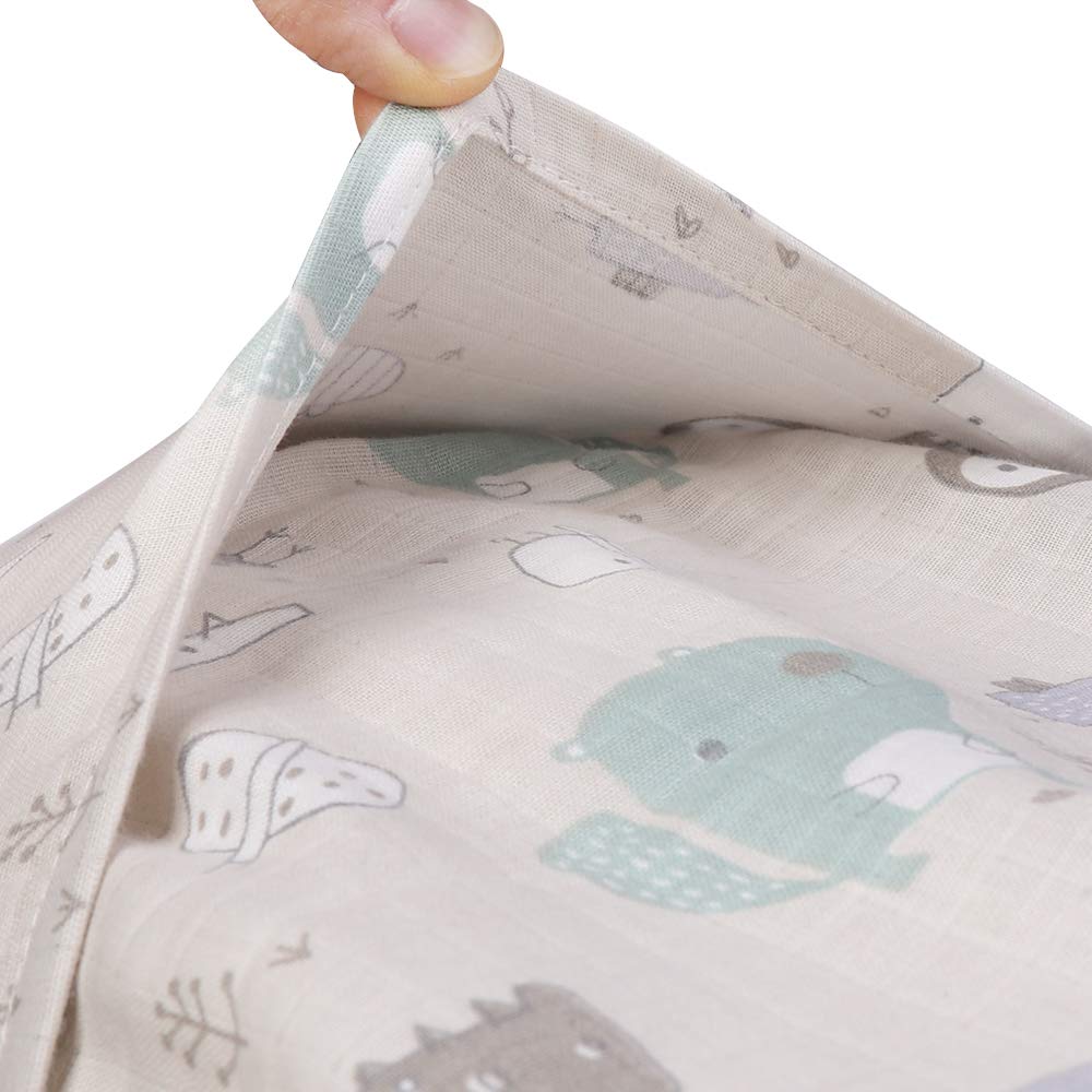 Kids Toddler Pillowcases 2 Pack Organic Cotton Baby Pillow Cover with Cute Animals Printing Comfortable Travel Pillow Cases for Boys and Girls Breathable Pillowslip Cases 13 x 18 Inches