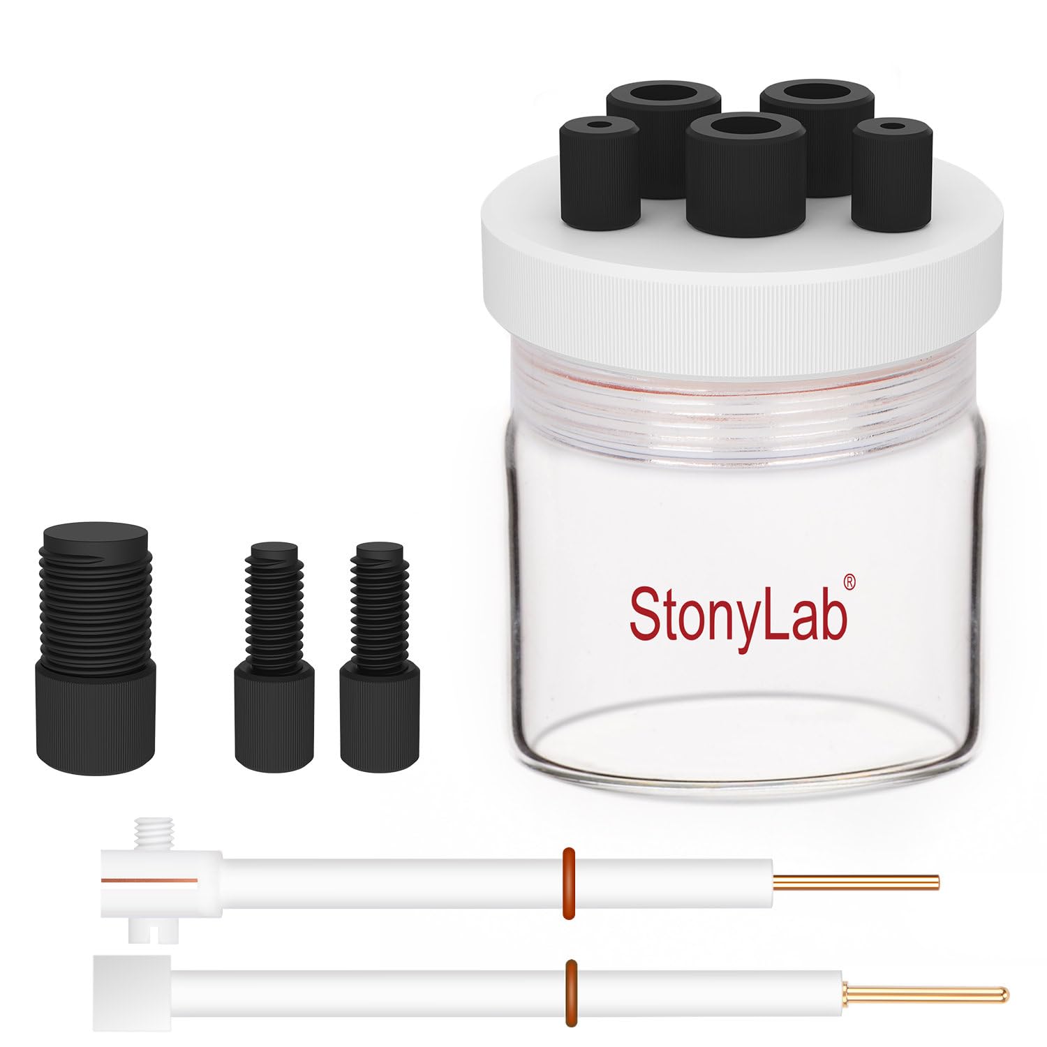 StonyLab 2000ml Borosilicate Glass Filtering Flask - 2 Liter, Bolt Neck