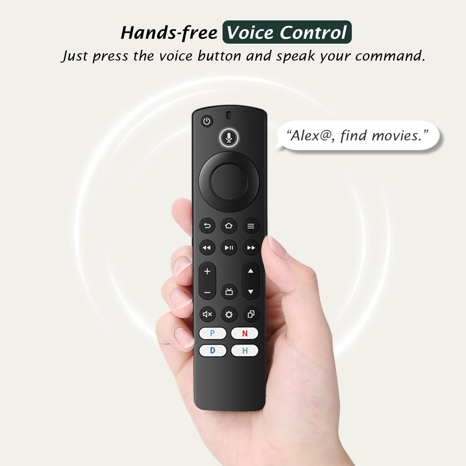 IDGPUW Replacement Voice Remote Control for Insignia, Toshiba, Amazon Fire Smart TV