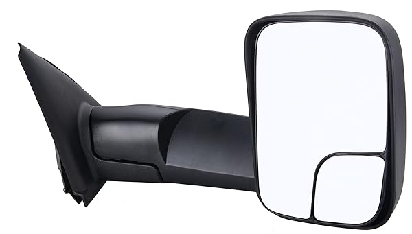 ZAPOSTS TOWING MIRROR REPLACEMENT FIT FORFOR 1994 1995 1996 1997 DODGERAM 1500,RAM 2500 RAM 3500.PICKUP TRUCK POWER ADJUSTMENT NO HEATED MANUAL FOLDING SIDE VIEW MIRROR PASSENGER SIDE