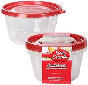 Betty Crocker Easy Seal Storage Containers, 27.5 Fl Oz, 2 pack