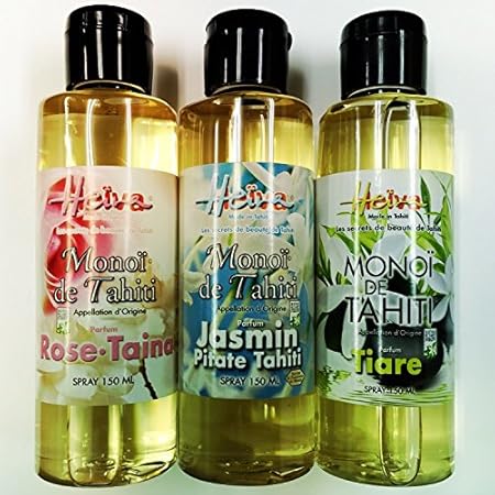 Amazon モノイオイル フラワー3本セット お花の香りが心地よい ティアレ ローズ ジャスミン Heiva スキンケア 基礎化粧品 通販