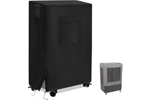 PYINLON Evaporative Cooler Cover for Hessaire MC37V/ 3100 CFM MC37M Portable Evaporative Cooler, Waterproof Swamp Cooler Cover Air Cooler Cover for Swamp Cooler/ Outdoor Air Conditioner-25 x 18 x 37 Inch