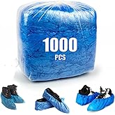 Shoe Covers Disposable 1000 PCS (500 Pairs) Reusable Boot Covers Waterproof, Durable for Real Estate, Travel, Construction, Workplace, Medical, Rain, Floor, One Size Fits Most, Hygienic Carpet Blue
