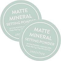 innisfree Matte Mineral Setting Powder Duo, 0.17 Ounce (Pack of 2) (Packaging may vary)