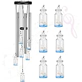 Virekm Windchimes Outdoors Clearance, Door Chime Wind Chimes for Outside Sympathy Wind Chimes for Patio Decoration, Garden Decor. Zen Garden Decor(Wishing Bottle)