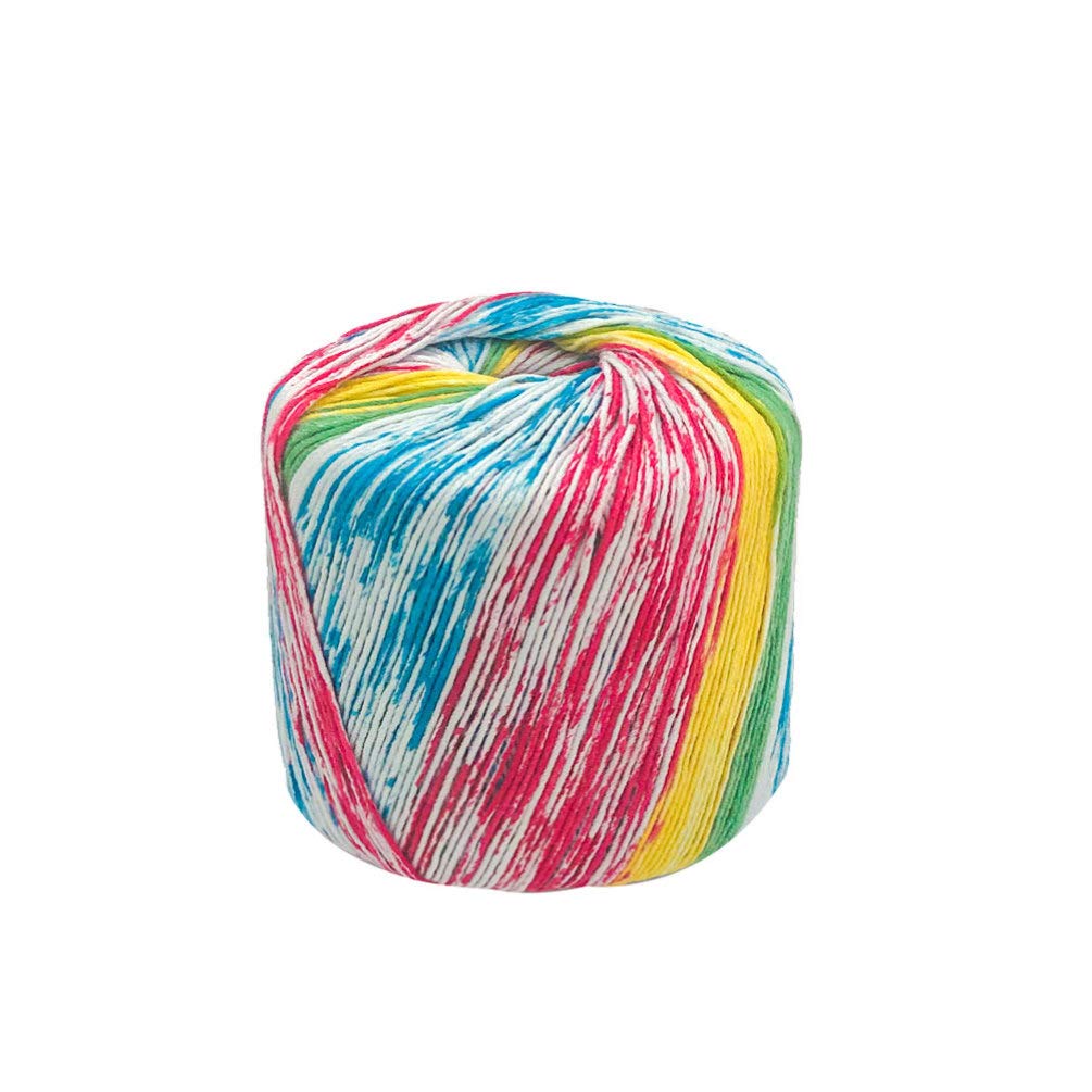 Healifty 1 Roll Crochet Yarn Knitting Yarn Cotton Gradient Yarn Kaleidoscope Yarn for DIY Hats Sweater Scarf Gloves Neon
