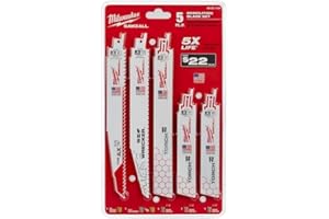 Milwaukee 5 Piece Demolition SAWZALL Blade Set (49-22-1105)