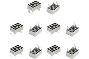 Othmro 10pcs Common Cathode LED Display Digital Tube 1 Bit 7 Segment Black 10Pin with a Good Uniform Light Output