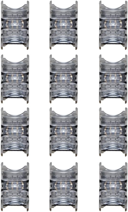 GOOCHAN 4-Pin LED Connector for Non-waterproof RGB 5050 LED Strip Light- Strip to Strip Quick Connection (12Pcs 4-Pin Strip to Strip/Non-waterproof)